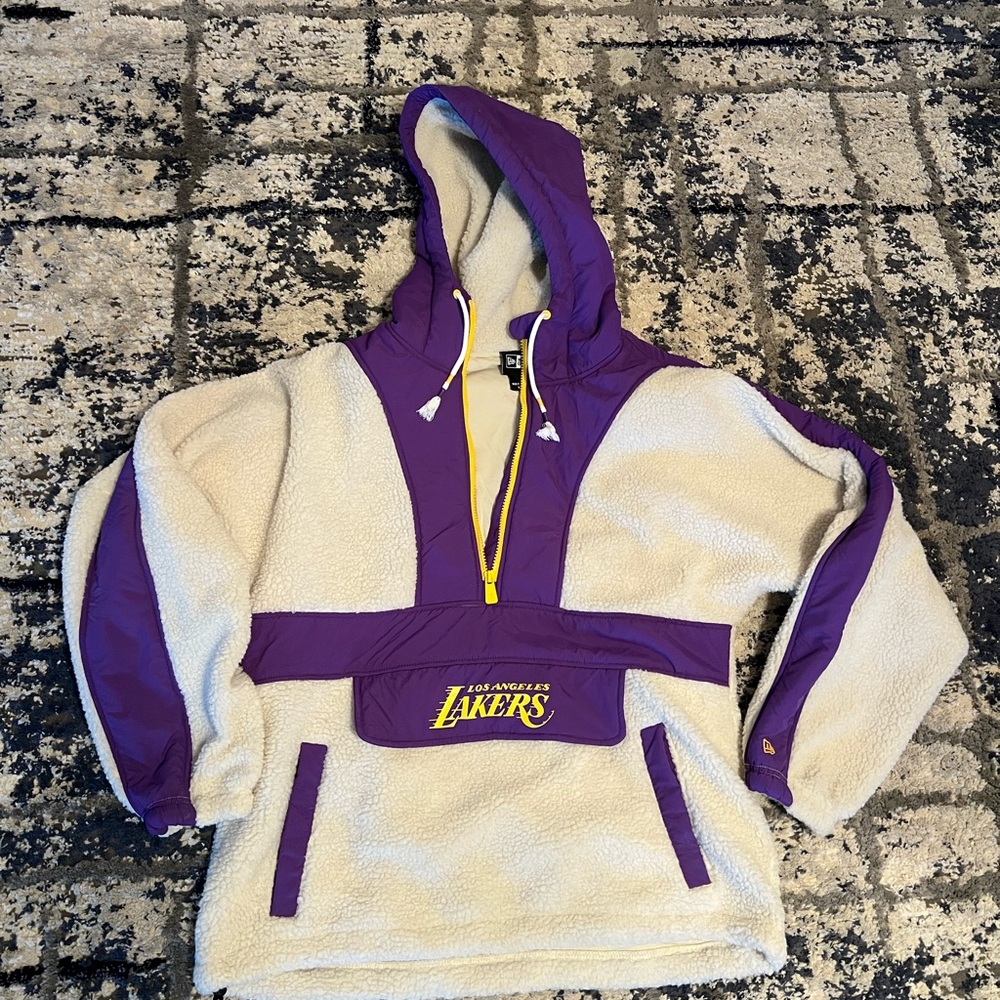 Los Angeles Lakers Purple and Cream Hoodie